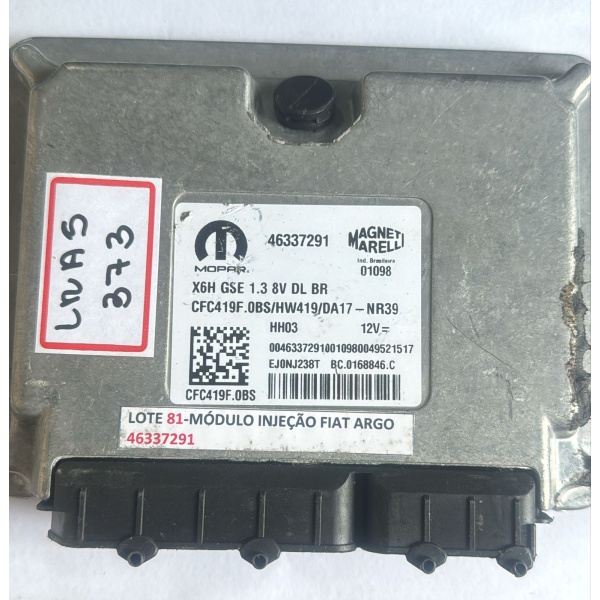 Modulo de Injecao Fiat Argo 1.3 Dualogic 46337291 8V